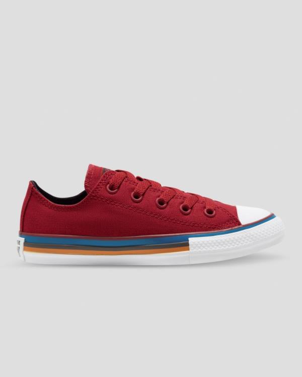 Tenis Cano Baixo Converse Chuck Taylor All Star Multi Stripe Vermelhas | CV-056MWR