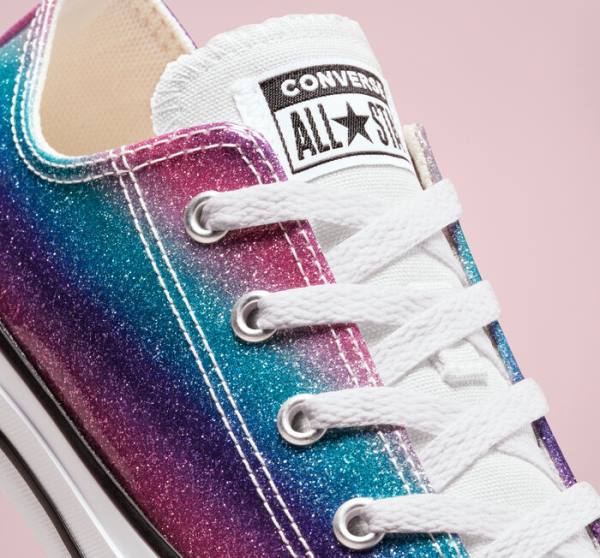 Tenis Cano Baixo Converse Chuck Taylor All Star Glitter Drip Branco Bege Branco | CV-086PNU