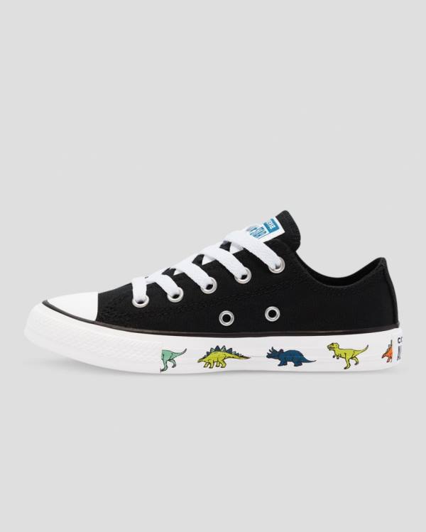 Tenis Cano Baixo Converse Chuck Taylor All Star Dinoverse Pretas | CV-170QSB