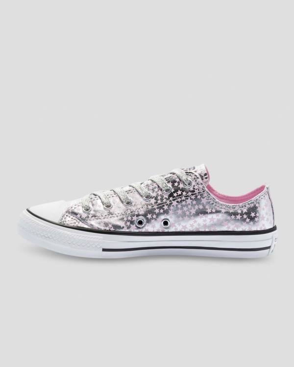 Tenis Cano Baixo Converse Chuck Taylor All Star Shes A Star Rosa Prateadas | CV-184SEU