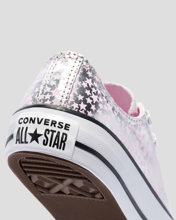 Tenis Cano Baixo Converse Chuck Taylor All Star Shes A Star Rosa Prateadas | CV-184SEU