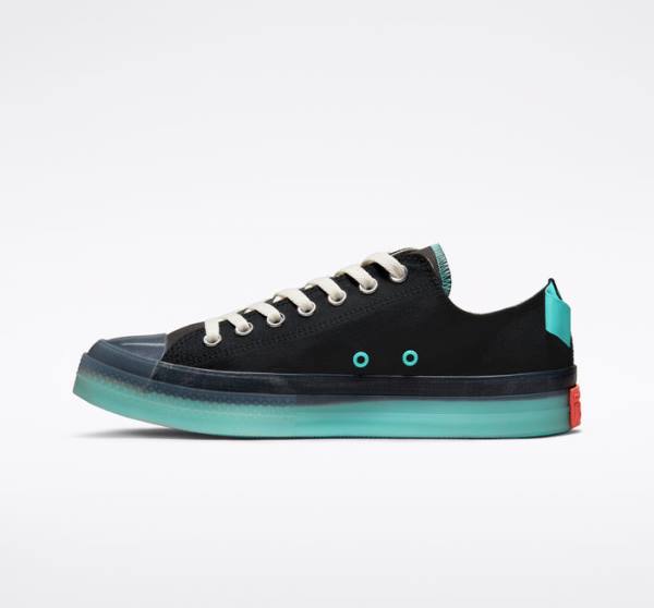 Tenis Cano Baixo Converse Chuck Taylor All Star CX Stretch Lona Pretas Turquesa | CV-193GMJ