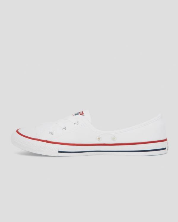 Tenis Cano Baixo Converse Chuck Taylor All Star Dainty Ballet Renda Slip Branco | CV-204QYS