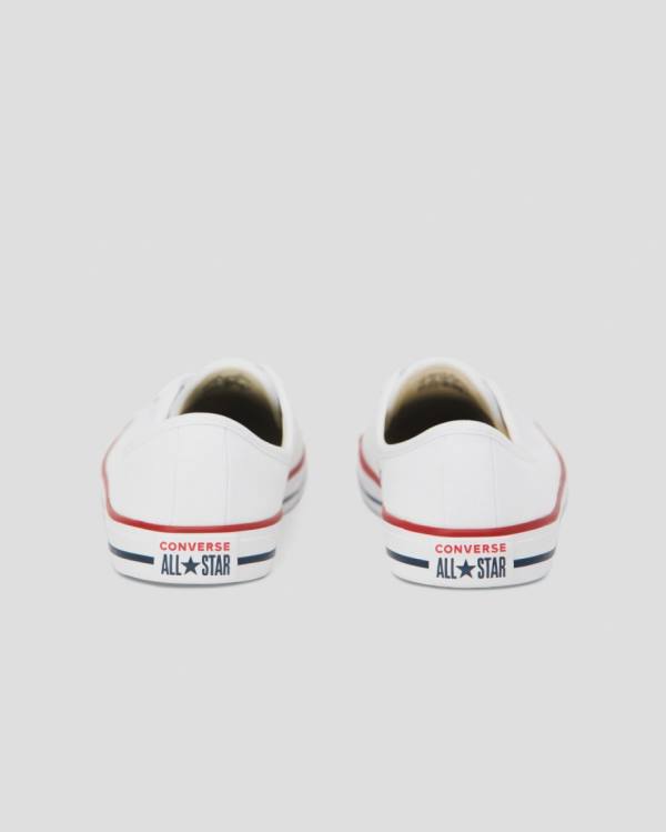 Tenis Cano Baixo Converse Chuck Taylor All Star Dainty Ballet Renda Slip Branco | CV-204QYS