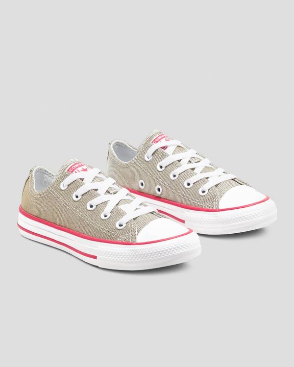 Tenis Cano Baixo Converse Chuck Taylor All Star Glitter Texteis Marrom | CV-254WYD