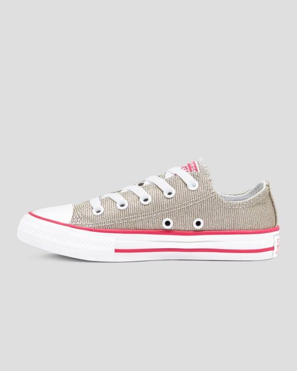 Tenis Cano Baixo Converse Chuck Taylor All Star Glitter Texteis Marrom | CV-254WYD