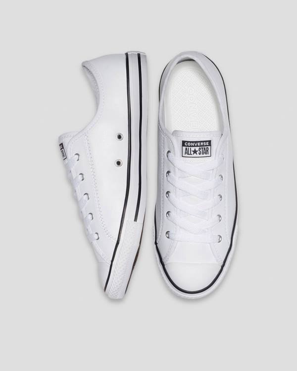 Tenis Cano Baixo Converse Chuck Taylor All Star Dainty Couro Branco | CV-310JAV