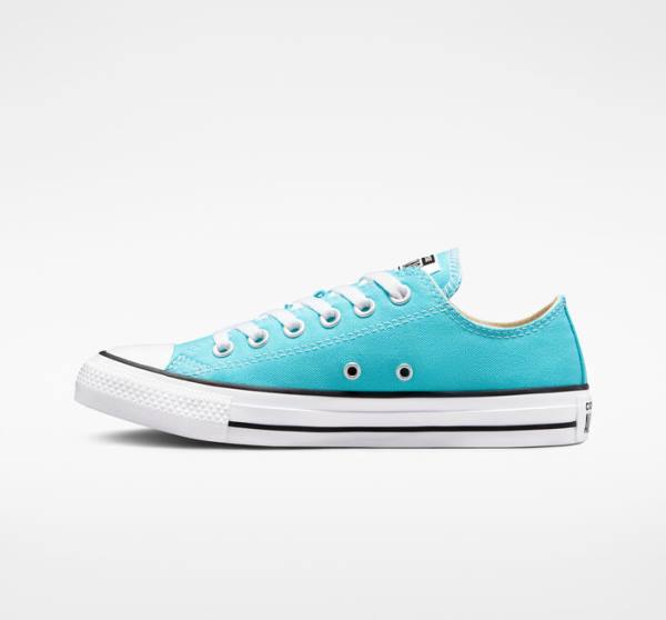 Tenis Cano Baixo Converse Chuck Taylor All Star Seasonal Color Azuis Branco Pretas | CV-346KWG