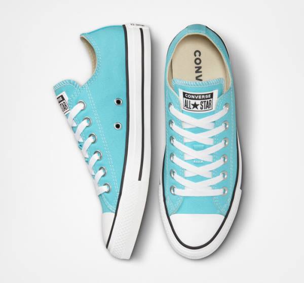 Tenis Cano Baixo Converse Chuck Taylor All Star Seasonal Color Azuis Branco Pretas | CV-346KWG