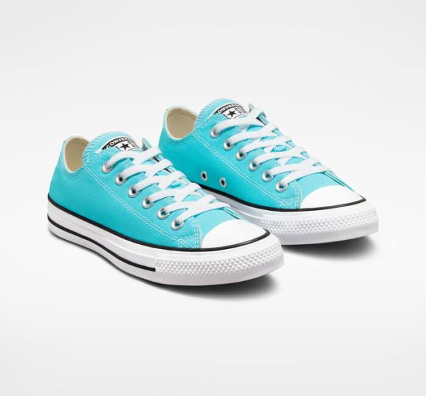 Tenis Cano Baixo Converse Chuck Taylor All Star Seasonal Color Azuis Branco Pretas | CV-346KWG