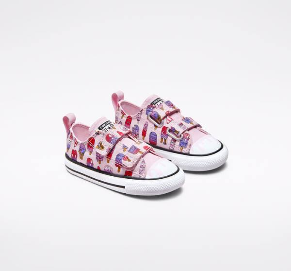 Tenis Cano Baixo Converse Chuck Taylor All Star Easy-On Frozen Treats Rosa Rosa | CV-347NRE