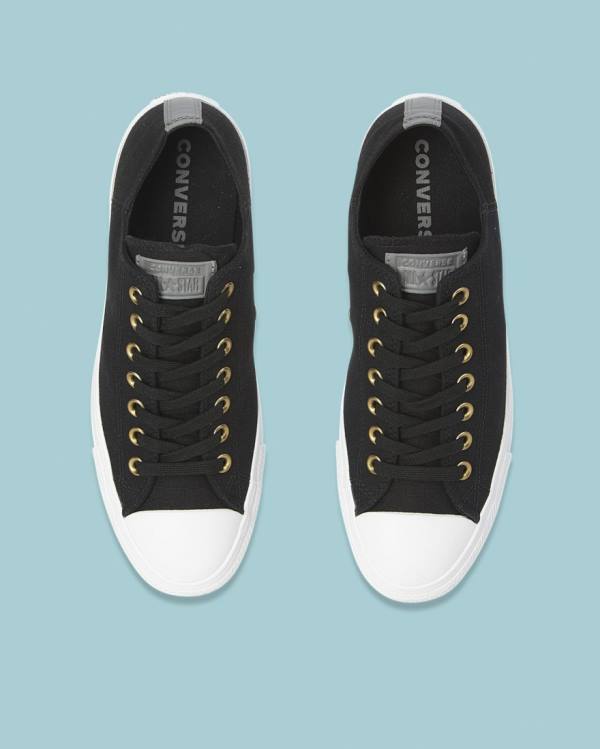 Tenis Cano Baixo Converse Chuck Taylor All Star Clean N Preme Pretas | CV-352XWK