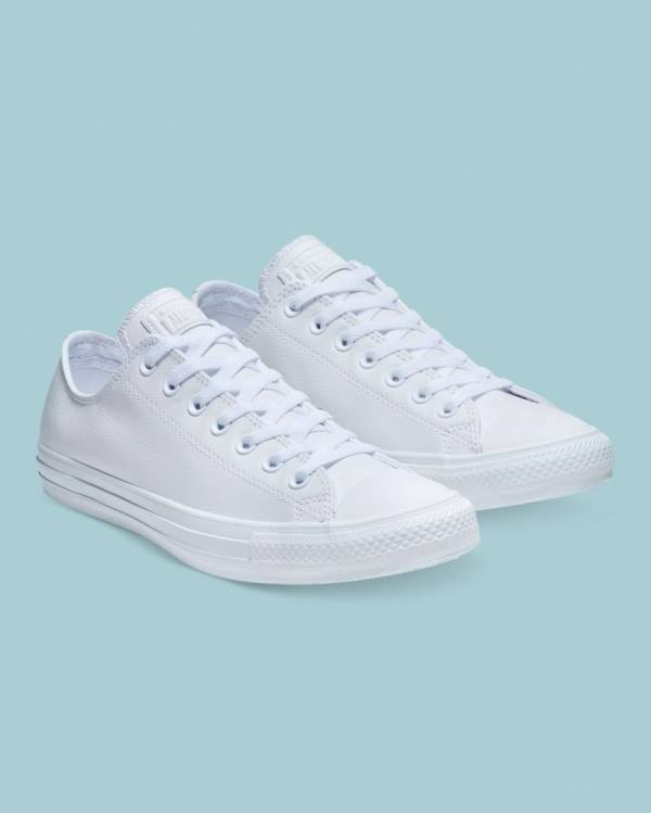 Tenis Cano Baixo Converse Chuck Taylor All Star Couro Branco | CV-359GMA