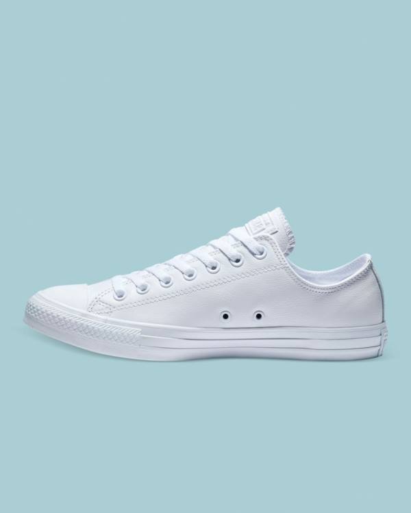 Tenis Cano Baixo Converse Chuck Taylor All Star Couro Branco | CV-359GMA