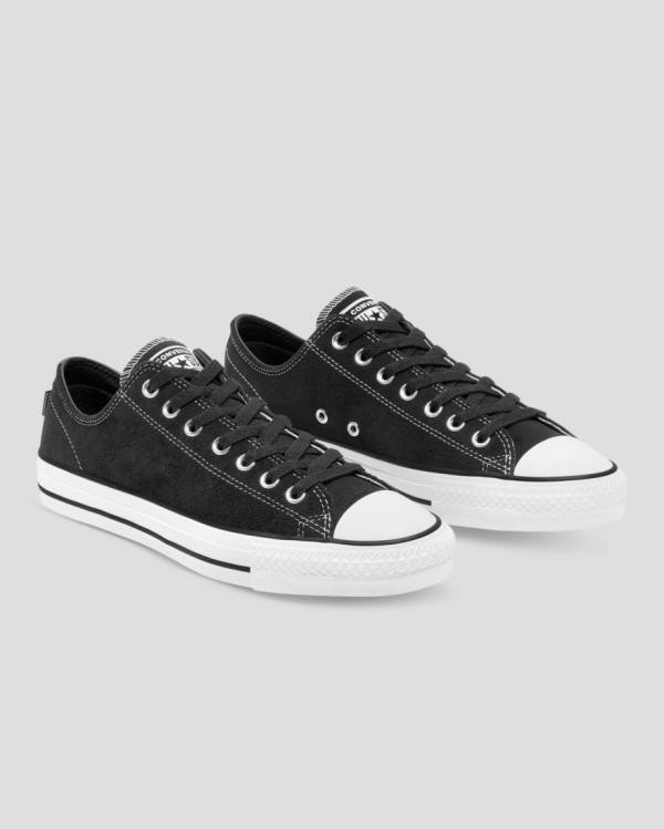 Tenis Cano Baixo Converse Chuck Taylor All Star Pro Camurça Pretas | CV-367OHZ