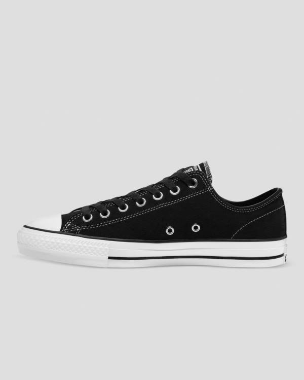 Tenis Cano Baixo Converse Chuck Taylor All Star Pro Camurça Pretas | CV-367OHZ