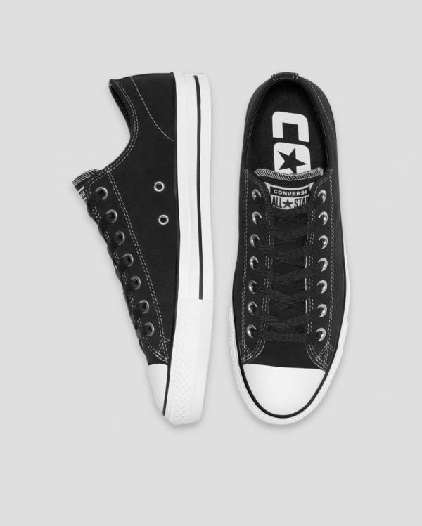 Tenis Cano Baixo Converse Chuck Taylor All Star Pro Camurça Pretas | CV-367OHZ