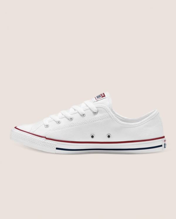 Tenis Cano Baixo Converse Chuck Taylor All Star Dainty Basic Lona Branco | CV-418QLU