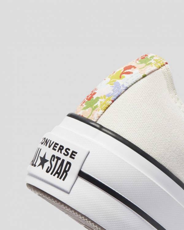 Tenis Cano Baixo Converse Chuck Taylor All Star Lift Garden Party Bege | CV-451QOW