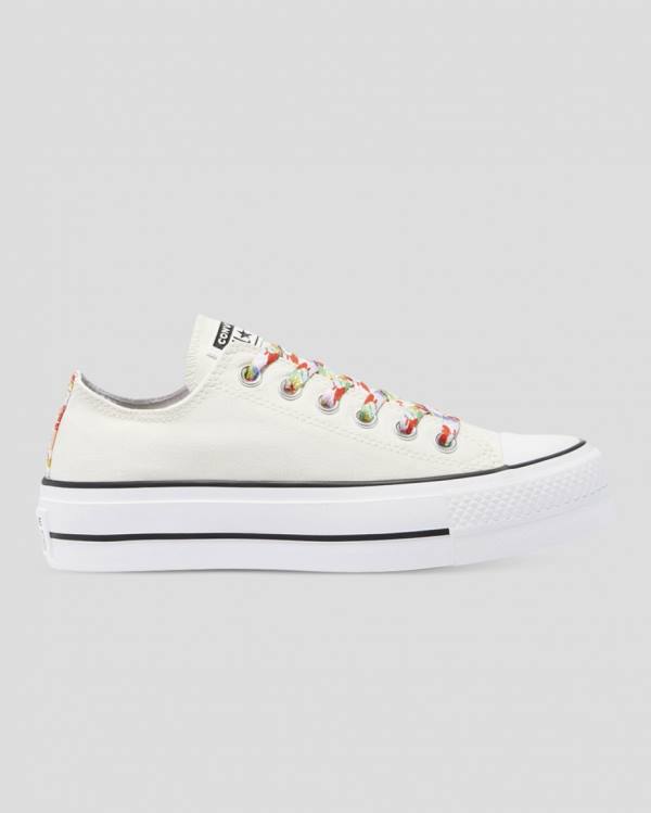 Tenis Cano Baixo Converse Chuck Taylor All Star Lift Garden Party Bege | CV-451QOW