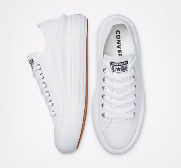 Tenis Cano Baixo Converse Chuck Taylor All Star Move Plataforma Branco Branco Branco | CV-480OUC