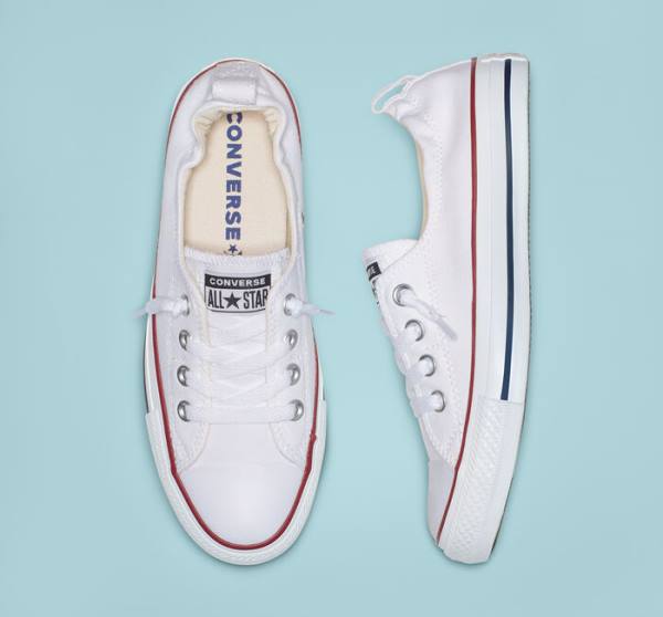 Tenis Cano Baixo Converse Chuck Taylor All Star Shoreline White Slip On Branco | CV-483QBU