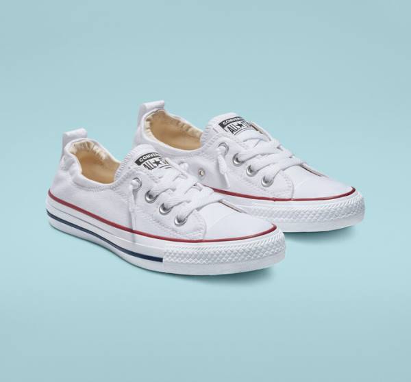 Tenis Cano Baixo Converse Chuck Taylor All Star Shoreline White Slip On Branco | CV-483QBU