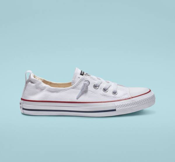 Tenis Cano Baixo Converse Chuck Taylor All Star Shoreline White Slip On Branco | CV-483QBU