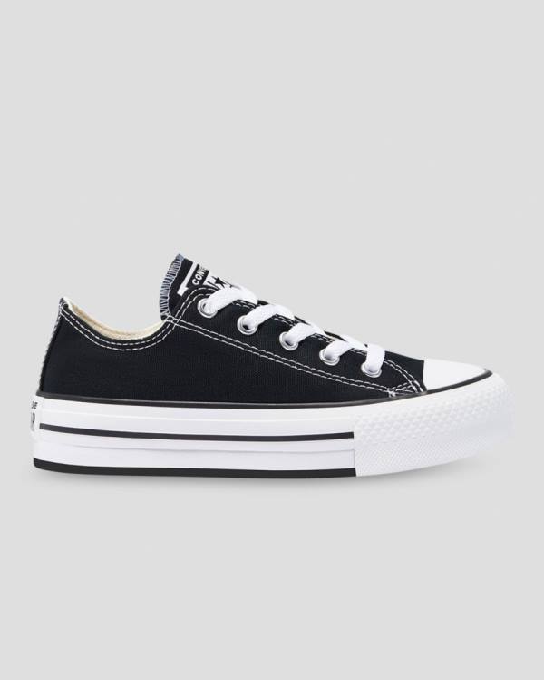 Tenis Cano Baixo Converse Chuck Taylor All Star EVA Plataforma Pretas | CV-510NYO