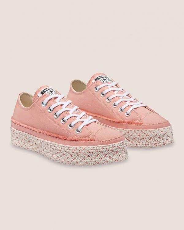 Tenis Cano Baixo Converse Chuck Taylor All Star Espadrille Plataforma Rosa | CV-520RBF