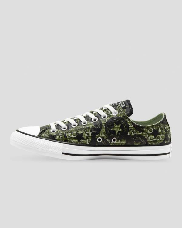 Tenis Cano Baixo Converse Chuck Taylor All Star Logo Replay Pretas | CV-521YMX