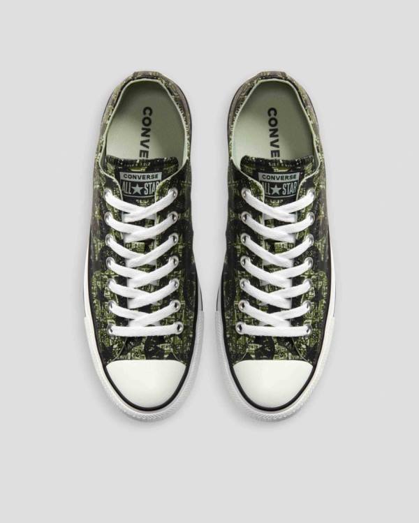 Tenis Cano Baixo Converse Chuck Taylor All Star Logo Replay Pretas | CV-521YMX