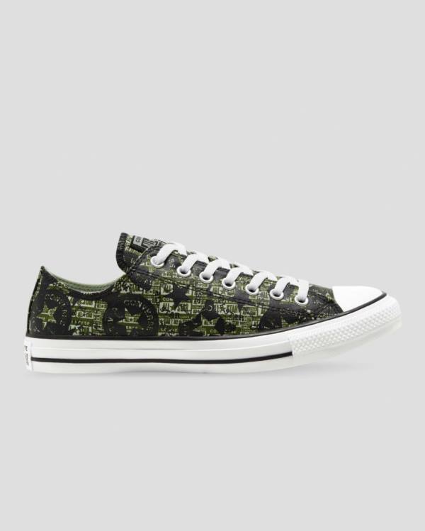 Tenis Cano Baixo Converse Chuck Taylor All Star Logo Replay Pretas | CV-521YMX