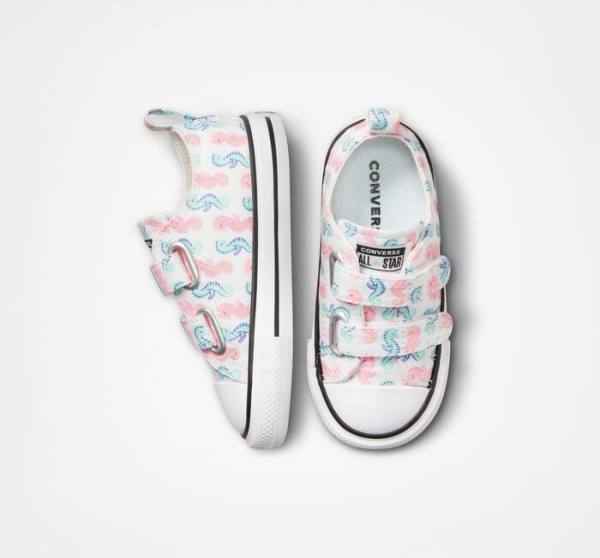 Tenis Cano Baixo Converse Chuck Taylor All Star Easy-On Seahorses Branco Rosa Luz | CV-526WAY