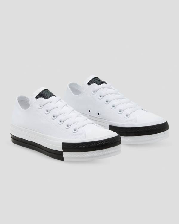 Tenis Cano Baixo Converse Chuck Taylor All Star Lift Rivals Branco | CV-548JPM