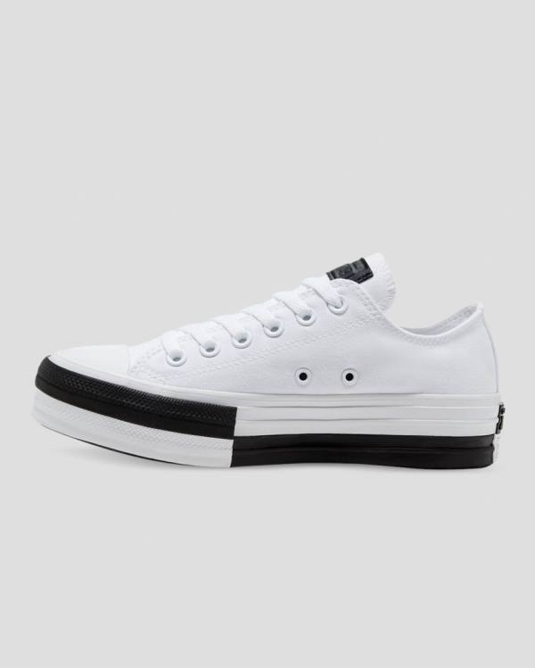 Tenis Cano Baixo Converse Chuck Taylor All Star Lift Rivals Branco | CV-548JPM