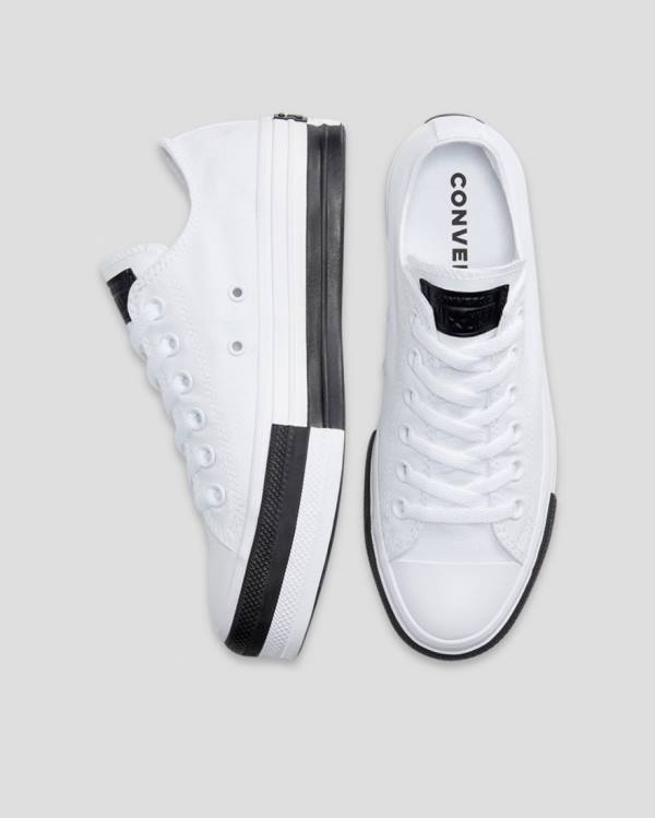 Tenis Cano Baixo Converse Chuck Taylor All Star Lift Rivals Branco | CV-548JPM