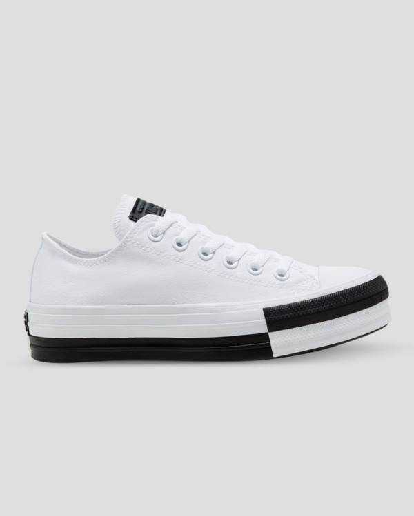 Tenis Cano Baixo Converse Chuck Taylor All Star Lift Rivals Branco | CV-548JPM