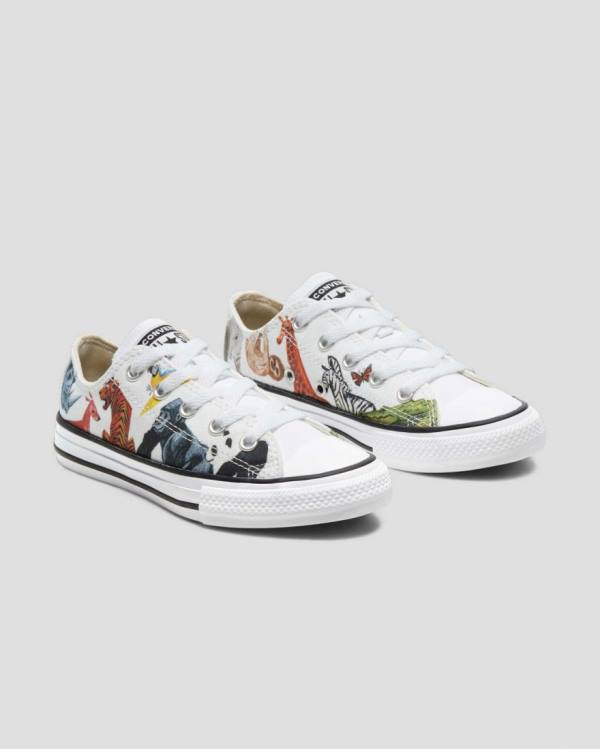 Tenis Cano Baixo Converse Chuck Taylor All Star Animal Print Branco | CV-560NPJ