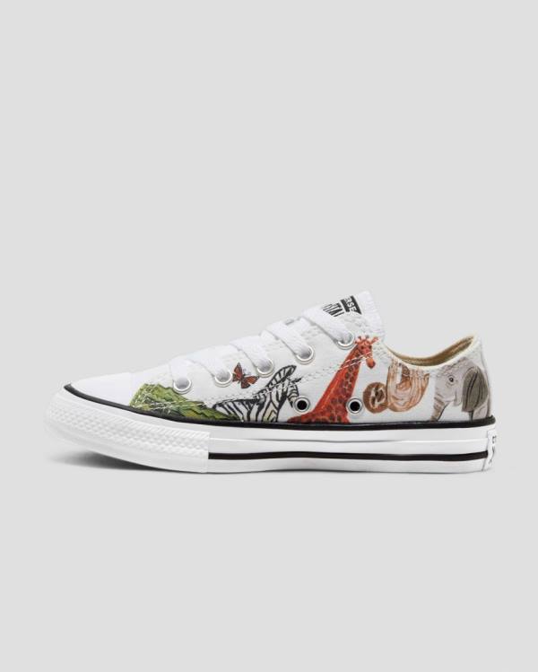 Tenis Cano Baixo Converse Chuck Taylor All Star Animal Print Branco | CV-560NPJ