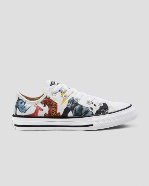 Tenis Cano Baixo Converse Chuck Taylor All Star Animal Print Branco | CV-560NPJ