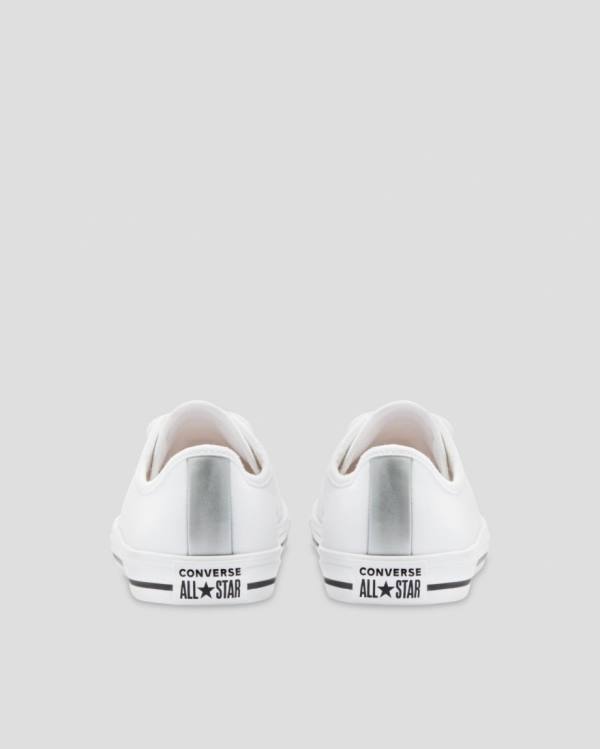 Tenis Cano Baixo Converse Chuck Taylor All Star Dainty Mono Metallic Branco | CV-578TJW