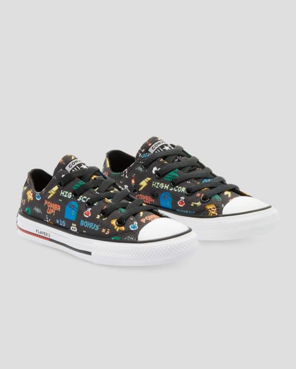 Tenis Cano Baixo Converse Chuck Taylor All Star Gamer Print Pretas | CV-605IEC