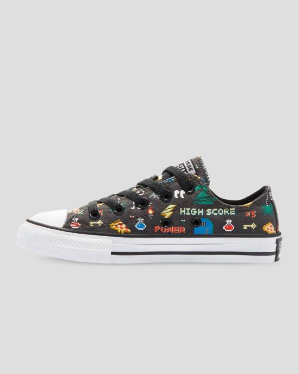 Tenis Cano Baixo Converse Chuck Taylor All Star Gamer Print Pretas | CV-605IEC