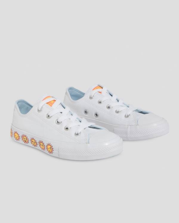 Tenis Cano Baixo Converse Chuck Taylor All Star Sunny Side Print Branco | CV-619SZK