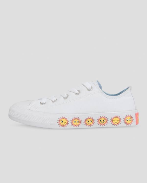 Tenis Cano Baixo Converse Chuck Taylor All Star Sunny Side Print Branco | CV-619SZK