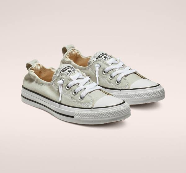 Tenis Cano Baixo Converse Chuck Taylor All Star Shoreline Cloud Gray Slip On Cinzentas | CV-627HVY