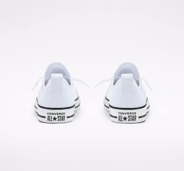 Tenis Cano Baixo Converse Chuck Taylor All Star Shoreline Knit Slip Branco Pretas Branco | CV-639YIS