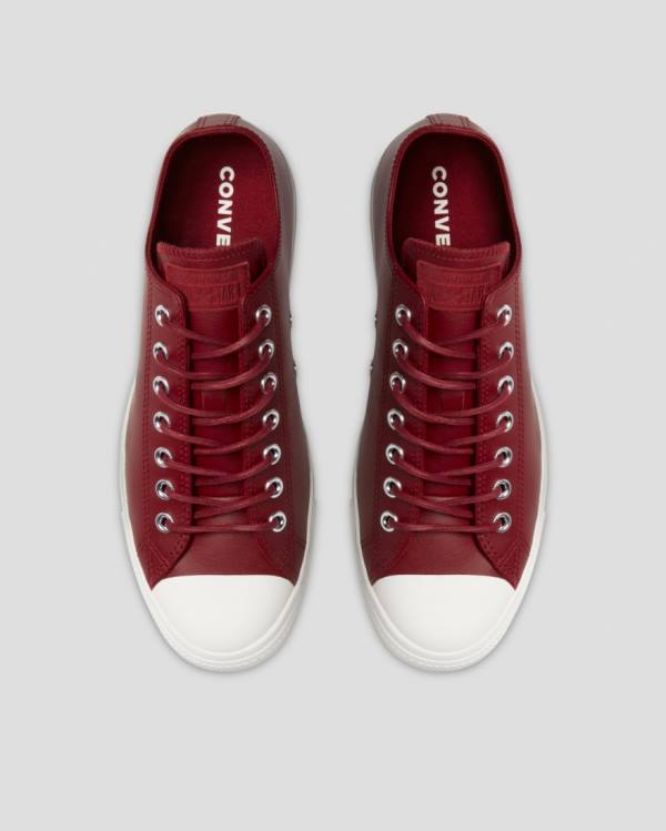 Tenis Cano Baixo Converse Chuck Taylor All Star Seasonal Couro Bordeaux | CV-672KPM