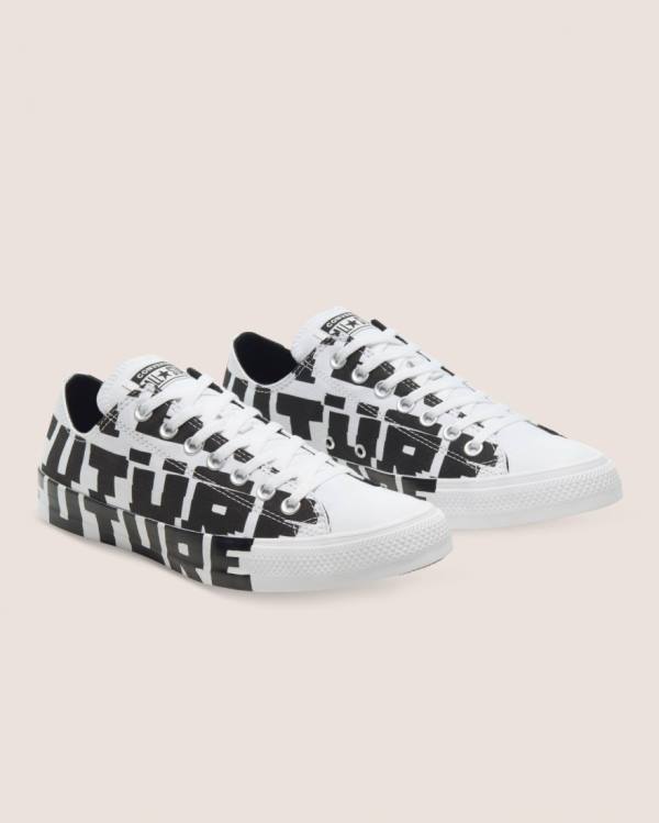 Tenis Cano Baixo Converse Chuck Taylor All Star Create Future Pretas Branco | CV-673ADJ